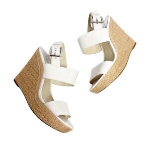 MICHAEL Michael Kors White Wedge Sandals